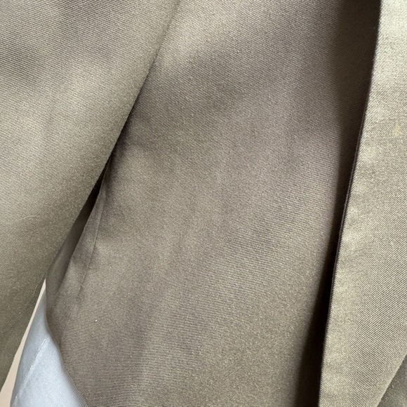 ZARA Cropped Lapel Blazer Taupe Brown Tailored Blazer Open Front Womens Academia - Picture 7 of 16